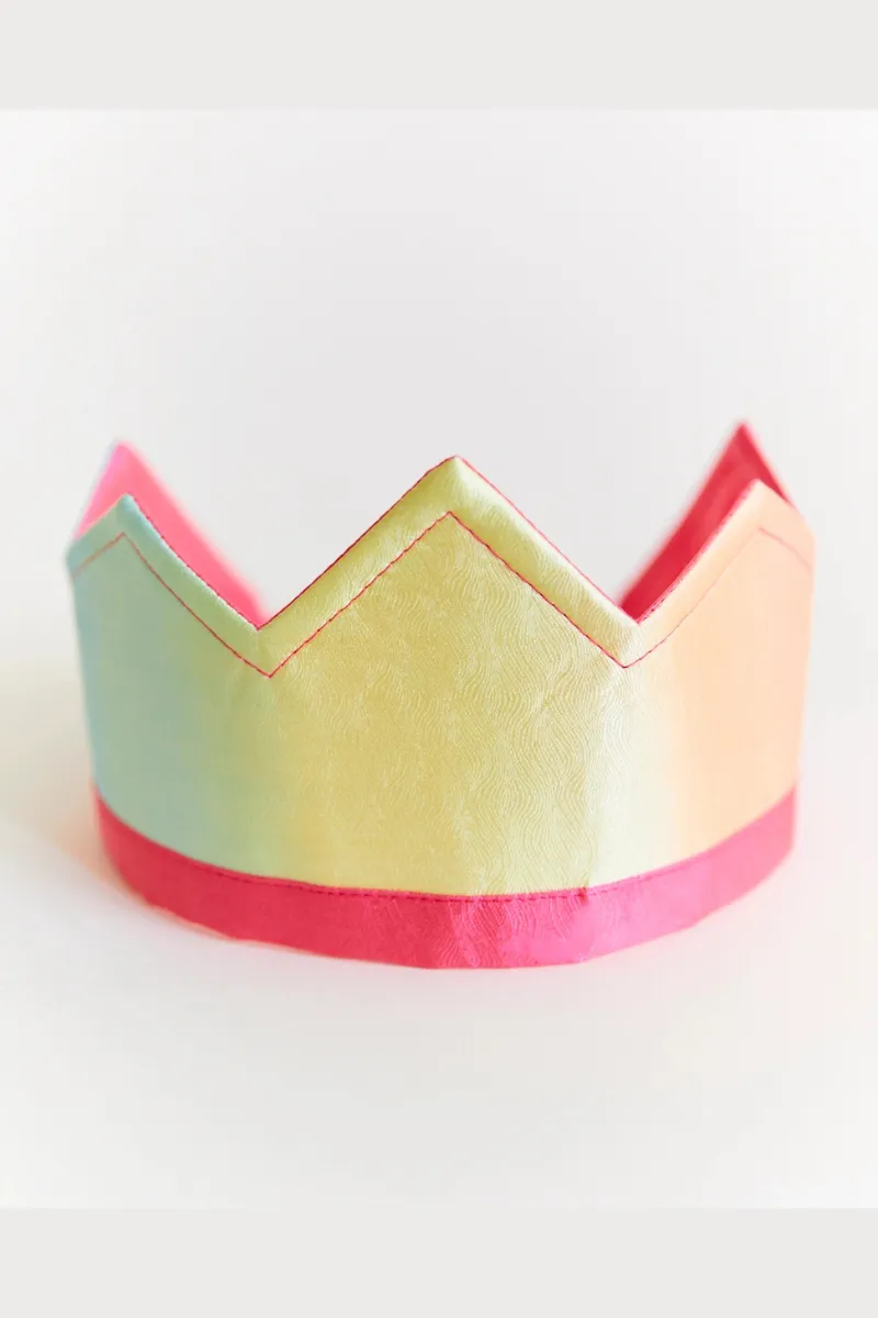 100% Silk Rainbow Crown For Birthdays and Dress Up