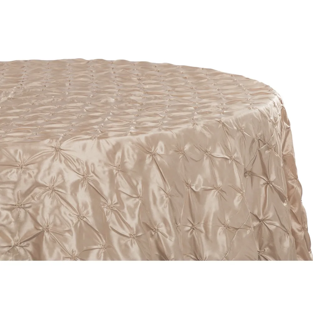 120" Pinchwheel Round Tablecloth - Champagne