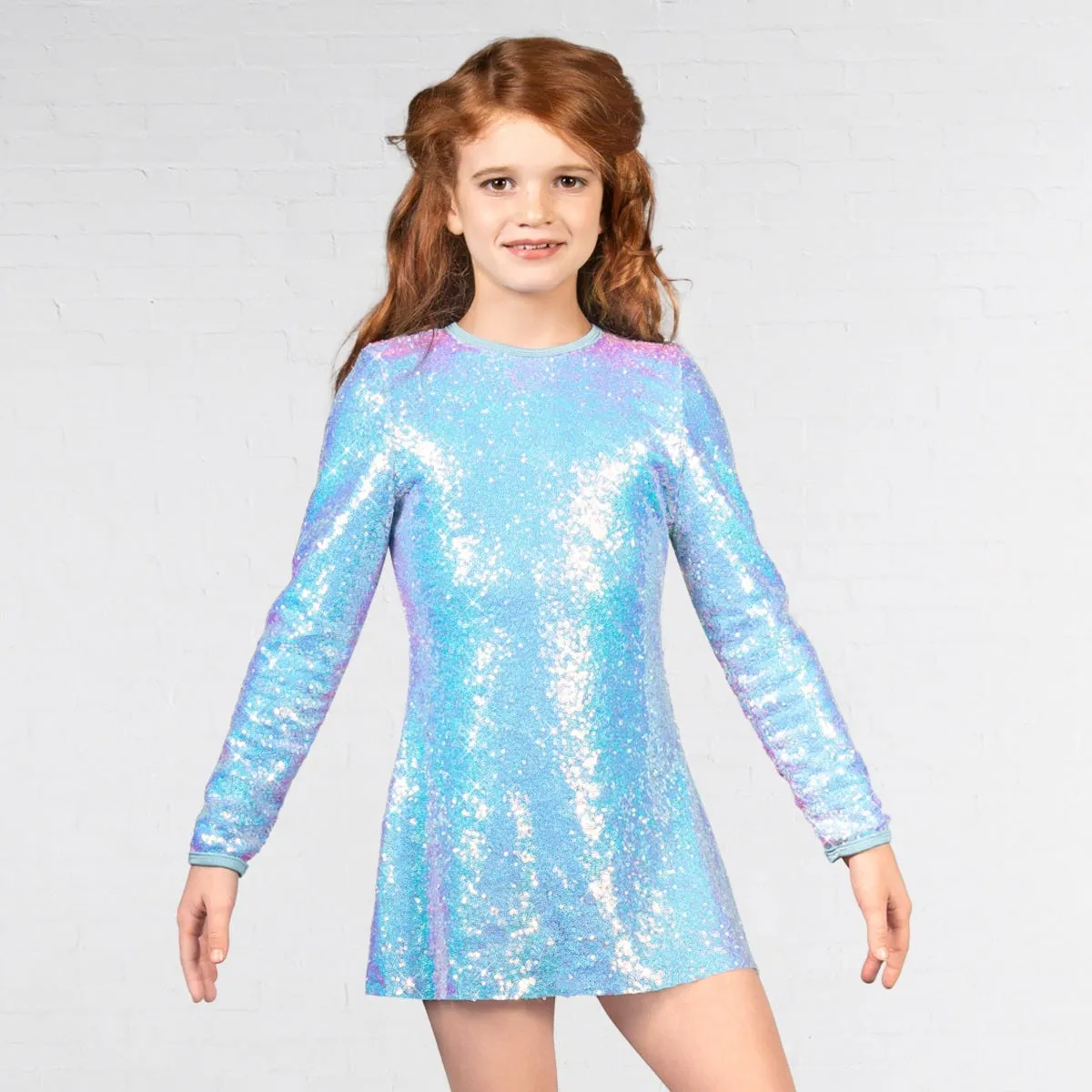 1st Position Shimmery Sequin Cut Out Back Shift Dress