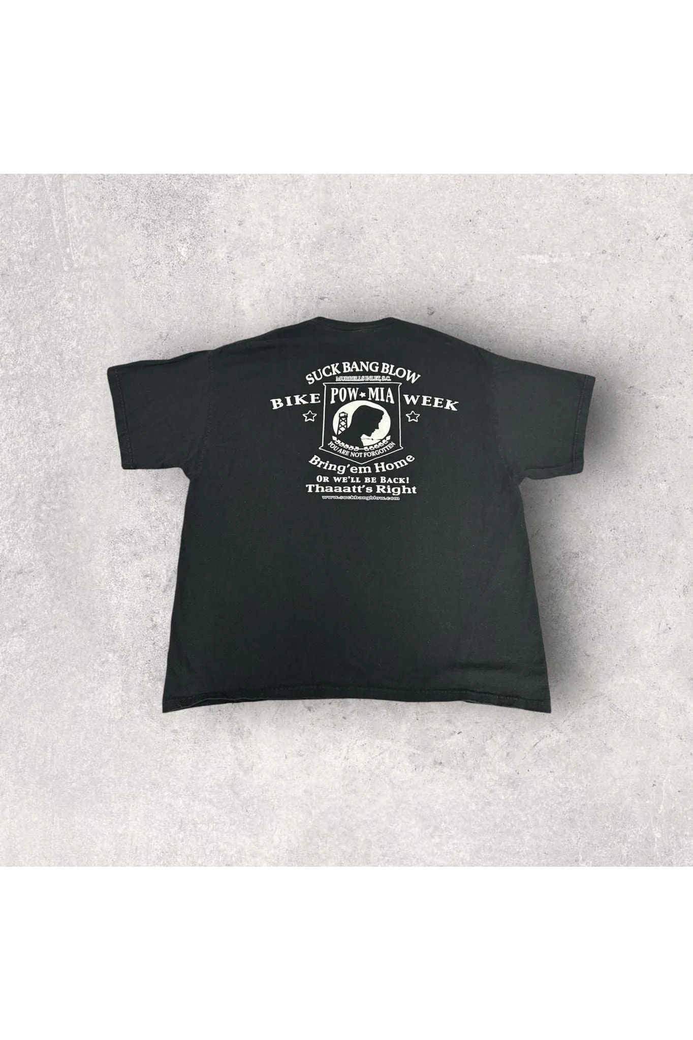 2000s Suck Bang Blow Bike Week Pow-Mia Tee- XL