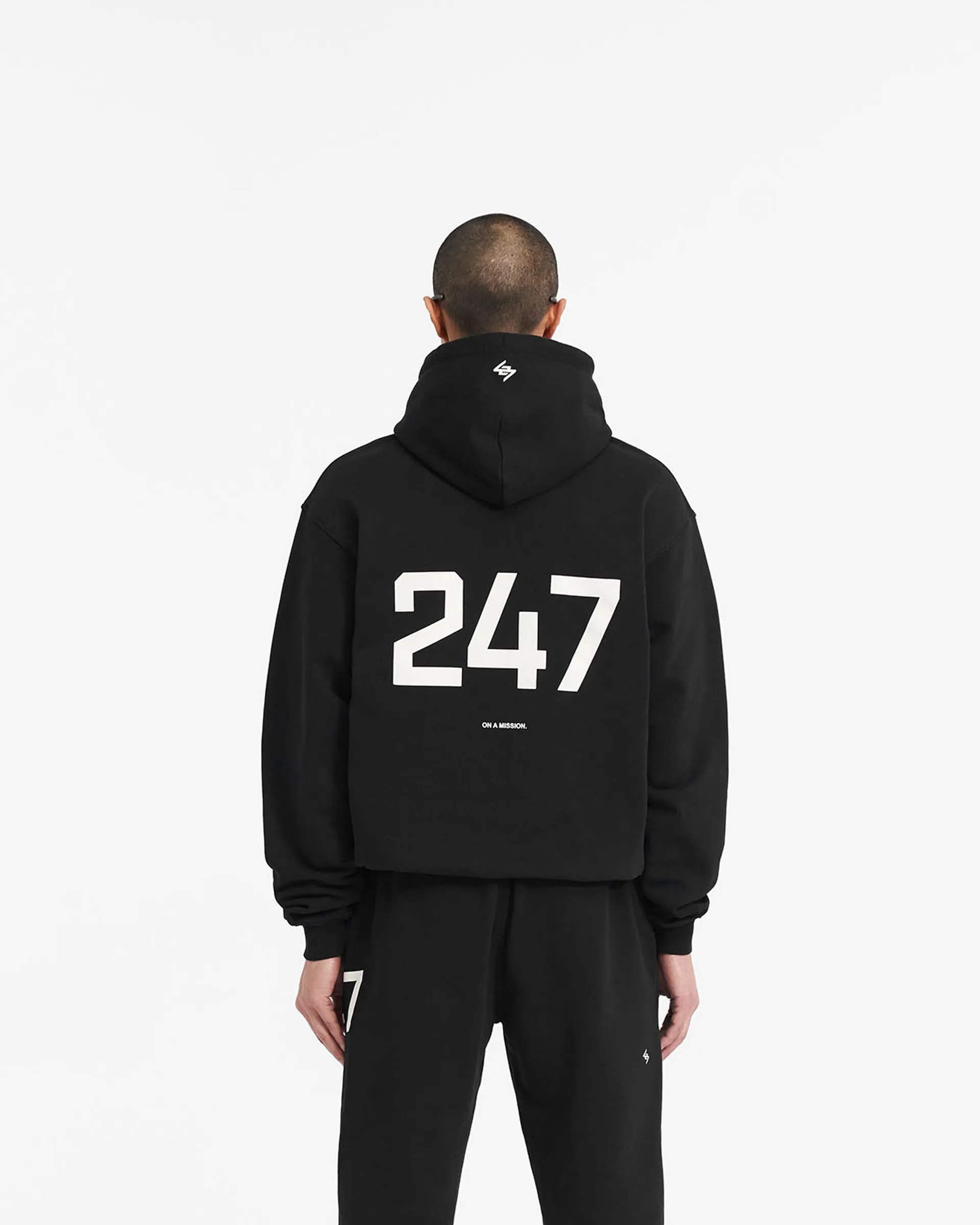 247 Oversized Hoodie - Jet Black