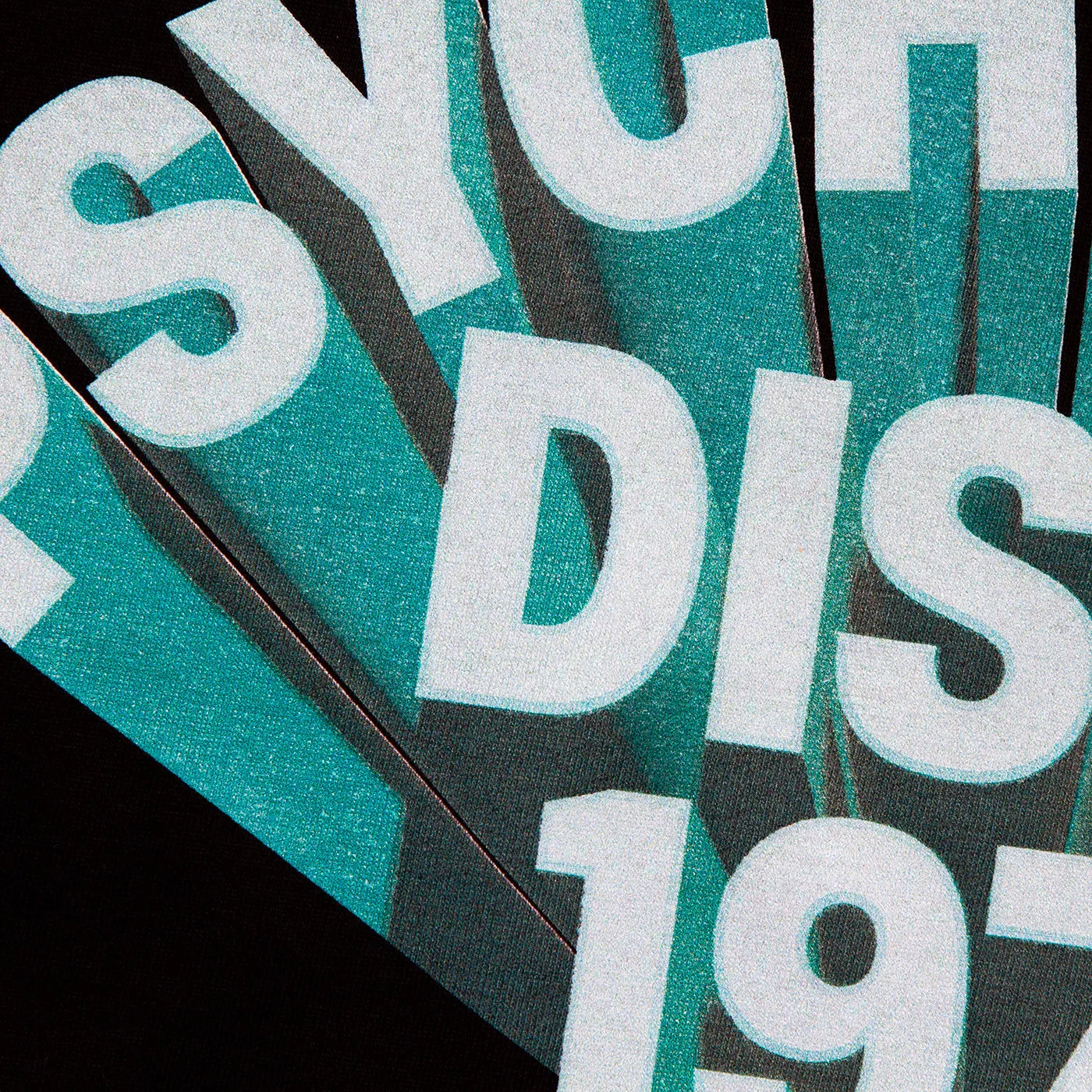 3D 1972 Psychedelic Disco Back Print - Tshirt - Black