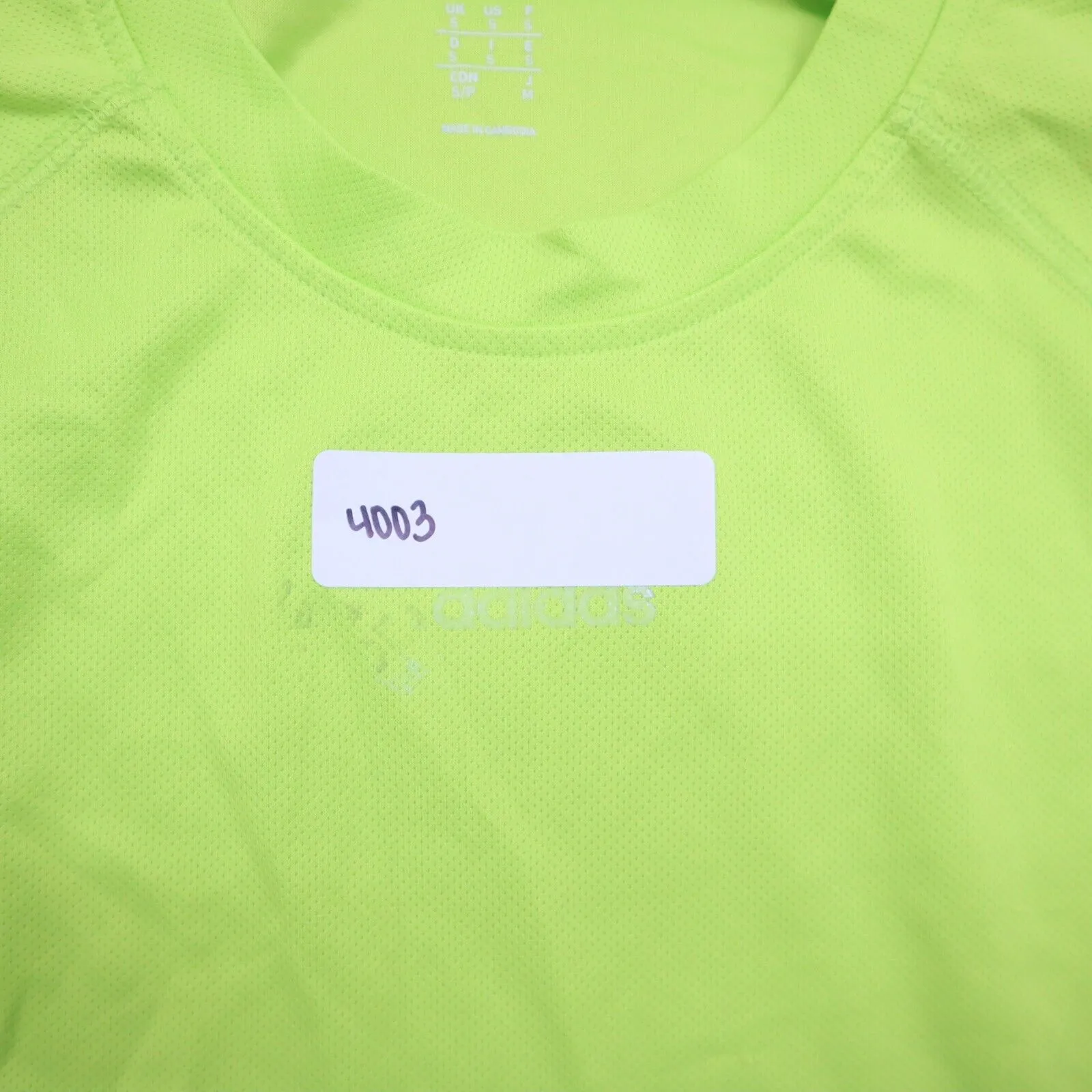 Adidas Athletics Sports T-Shirt Boys Small Light Green Short Sleeves Logo Shirt