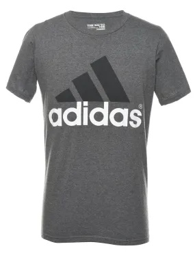 Adidas Grey Printed T-shirt - S