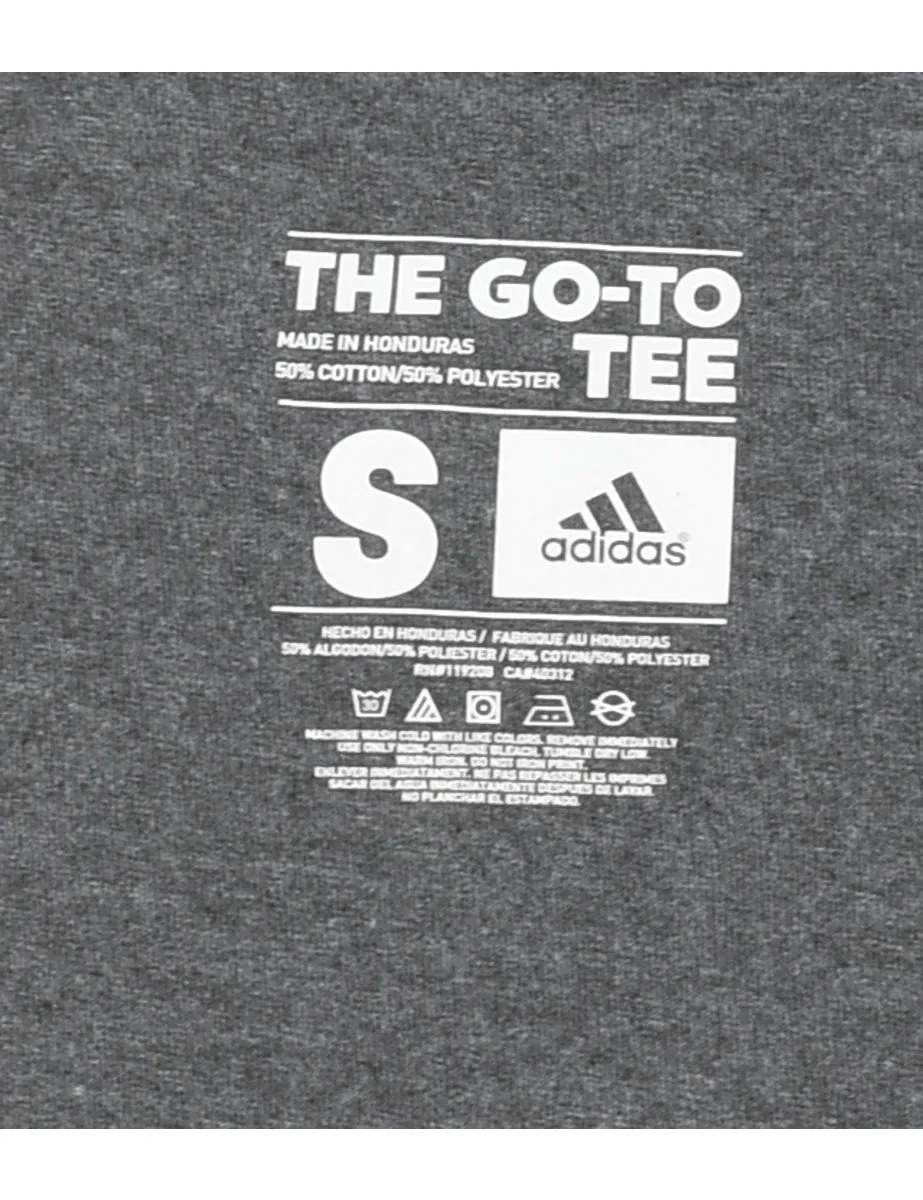 Adidas Grey Printed T-shirt - S