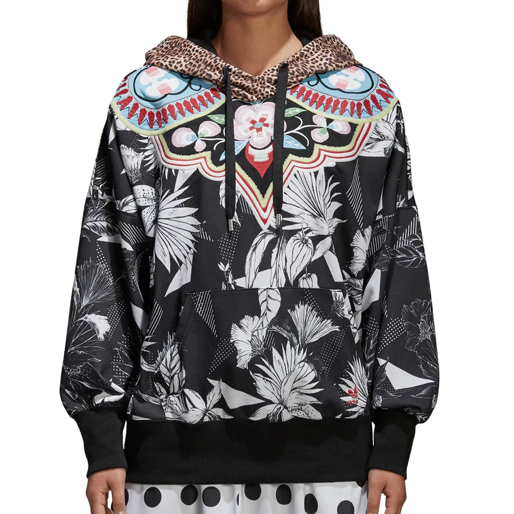 Adidas Originals Farm Print Women's Pullover Hoodie Black/Multicolor