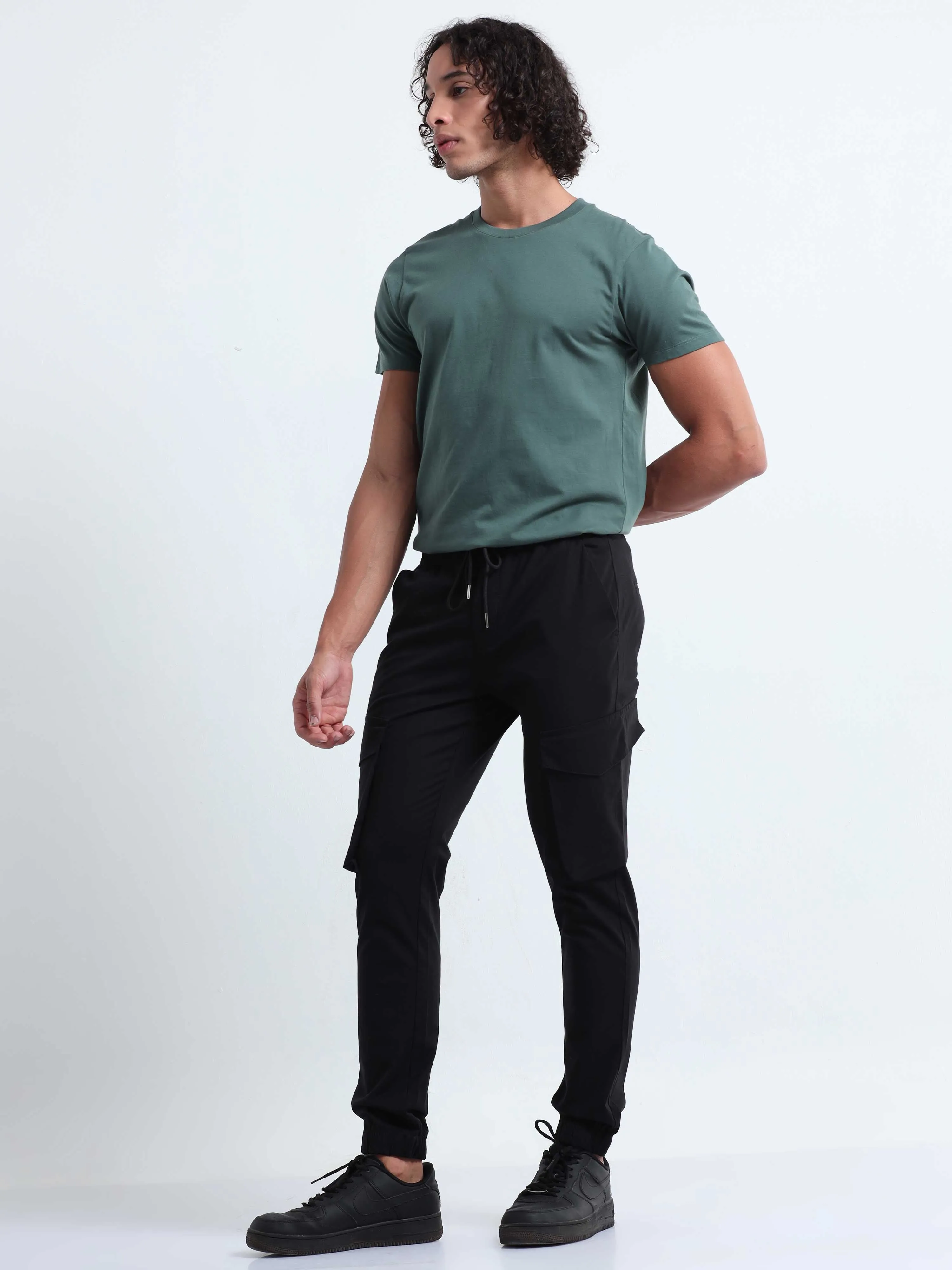 Air Sense Black Cargo Joggers