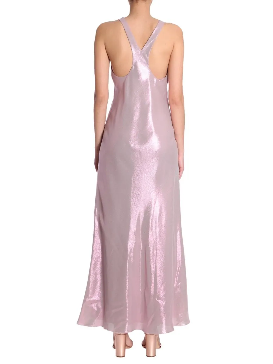 Alberta Ferretti Shimmery Sleeveless Dress