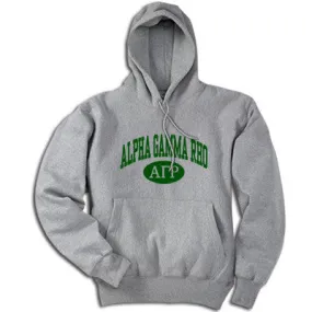 Alpha Gamma Rho Hoodie, Printed Vertical Arc Design - G185 - CAD