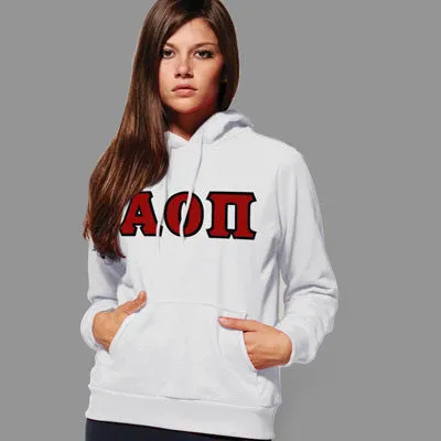 Alpha Omicron Pi Hooded Sweatshirt - G185 - TWILL