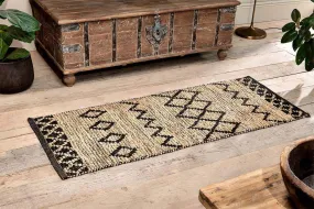 Ambara Jute Runner - Black & Natural