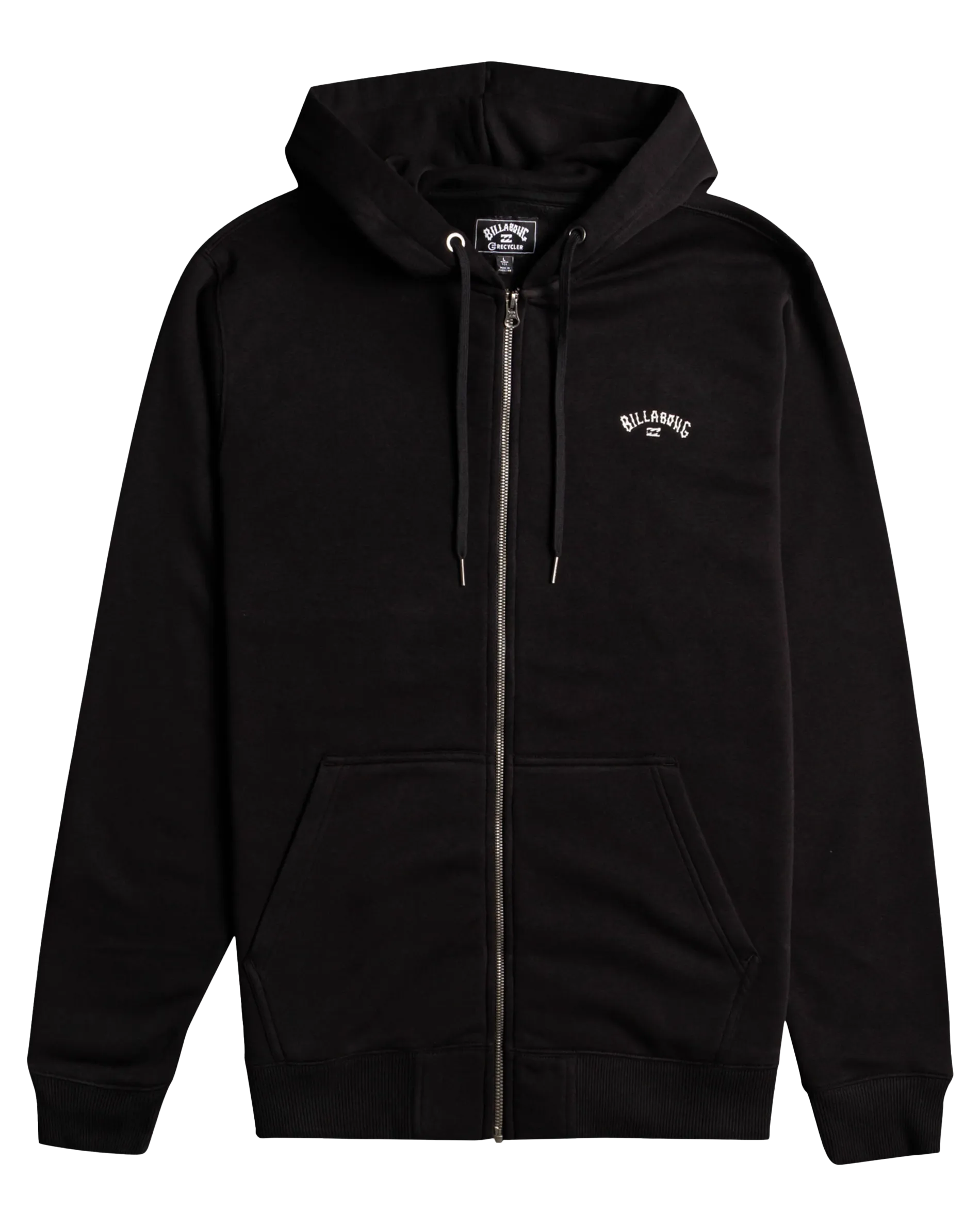 Arch Zip Hoodie in Black