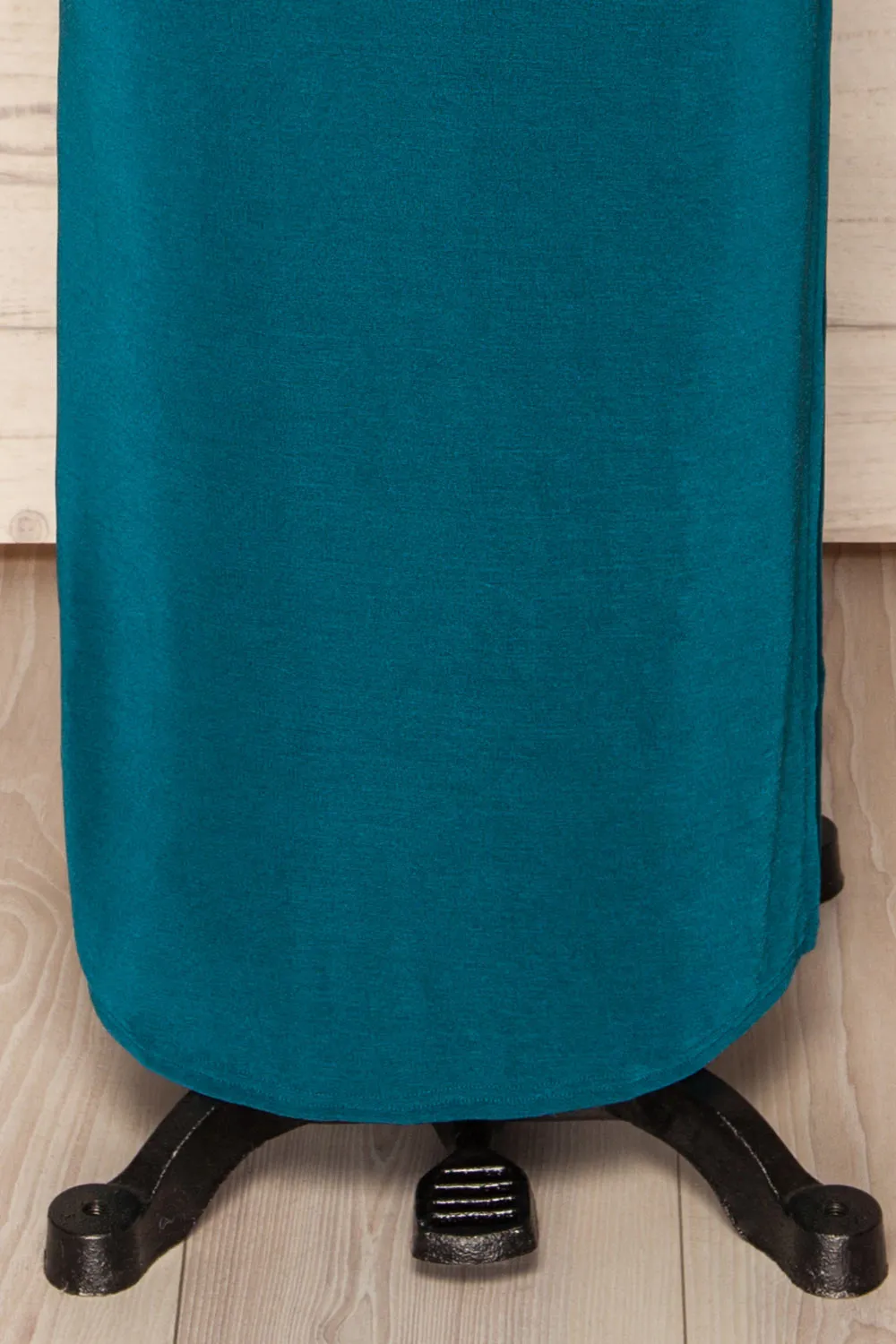 Ardoz Teal | Shimmery Midi Dress w/ Cowl Neck