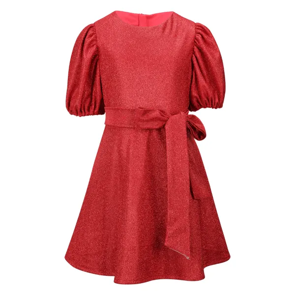 BABY GIRLS RED SHIMMERY DRESS