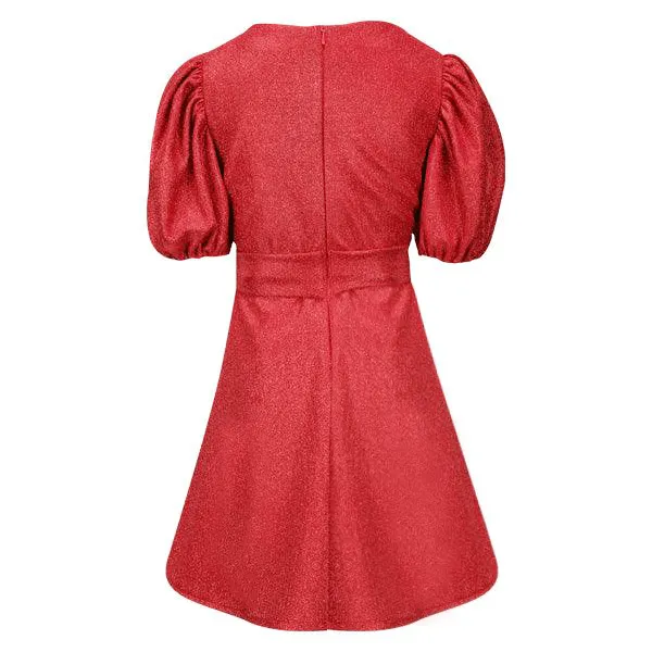 BABY GIRLS RED SHIMMERY DRESS