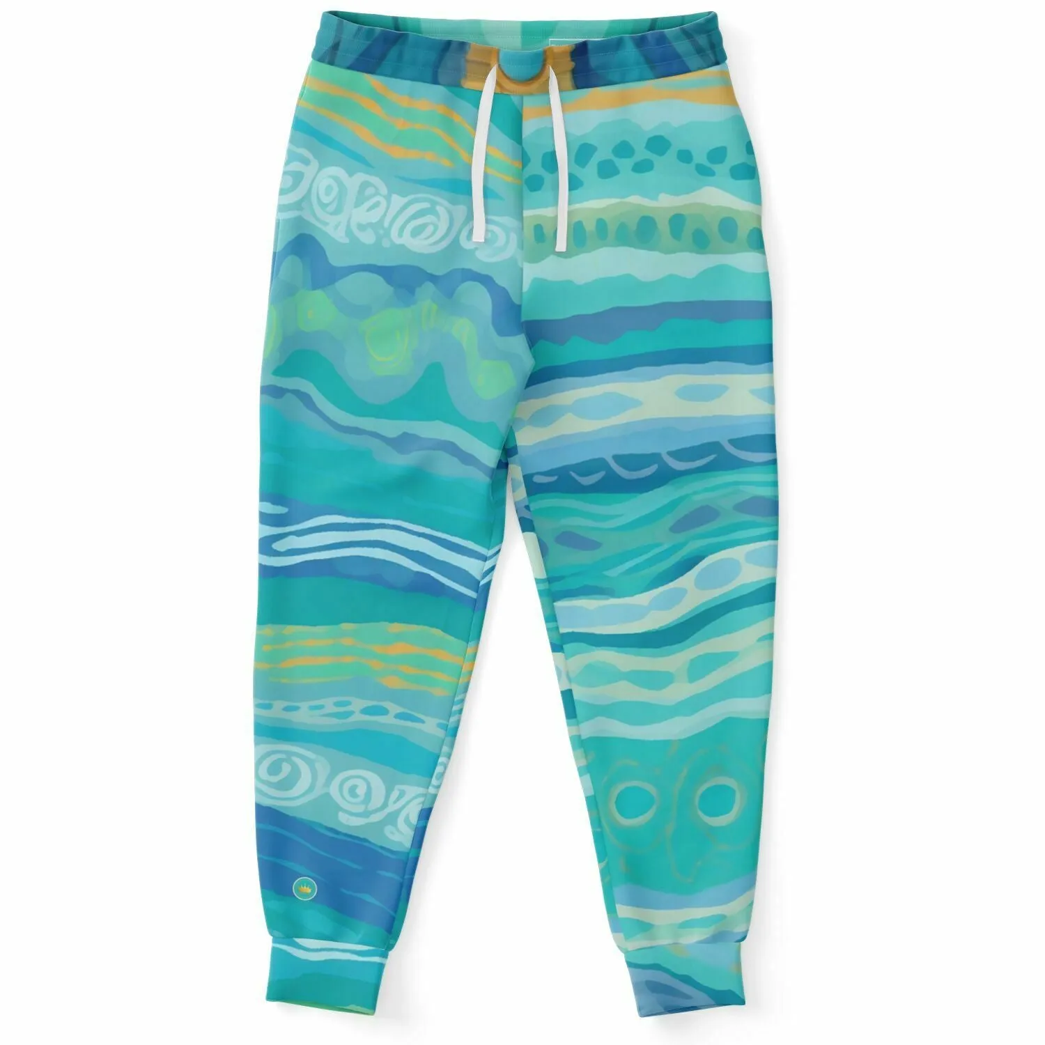 Bahamian Blue Waves Eco-Poly Unisex Joggers