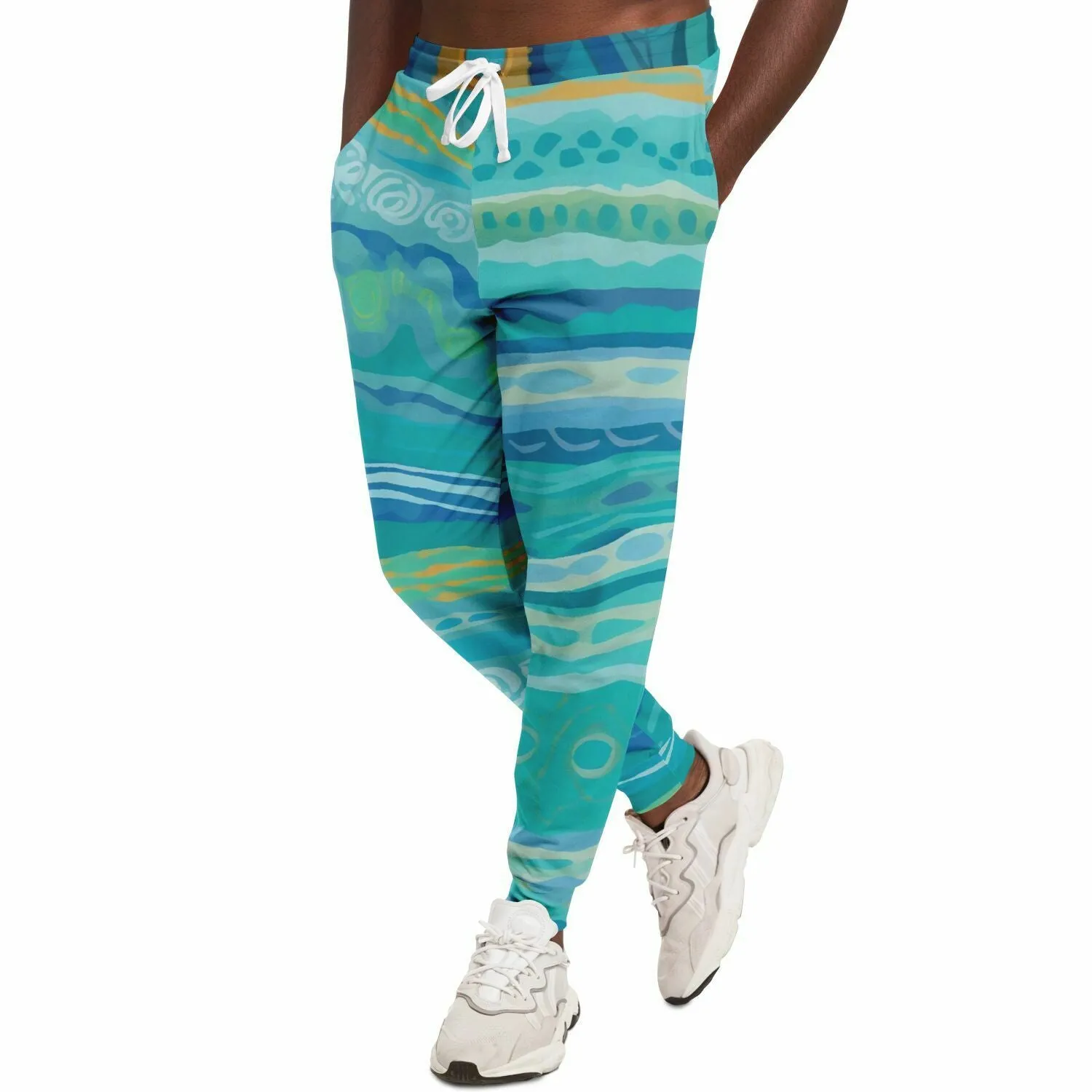 Bahamian Blue Waves Eco-Poly Unisex Joggers