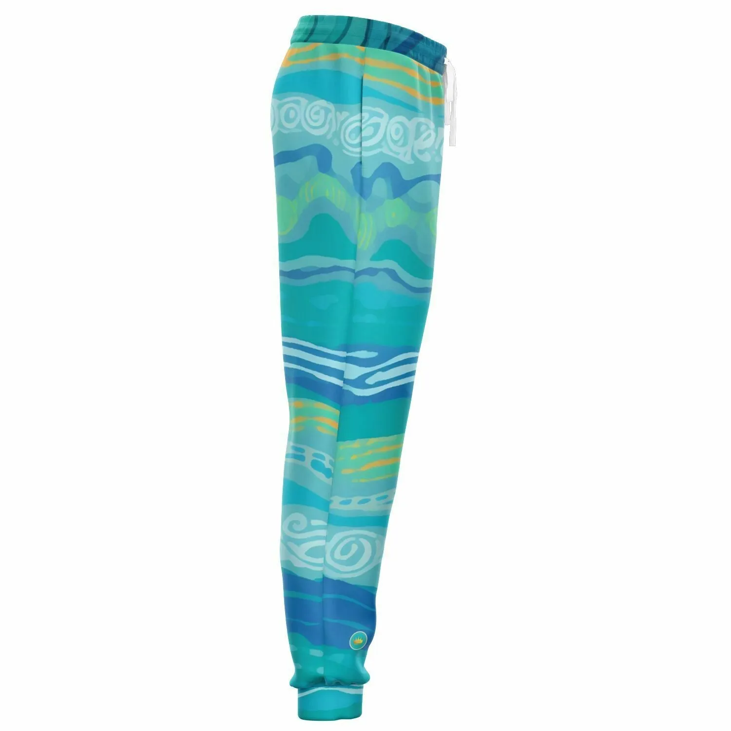 Bahamian Blue Waves Eco-Poly Unisex Joggers