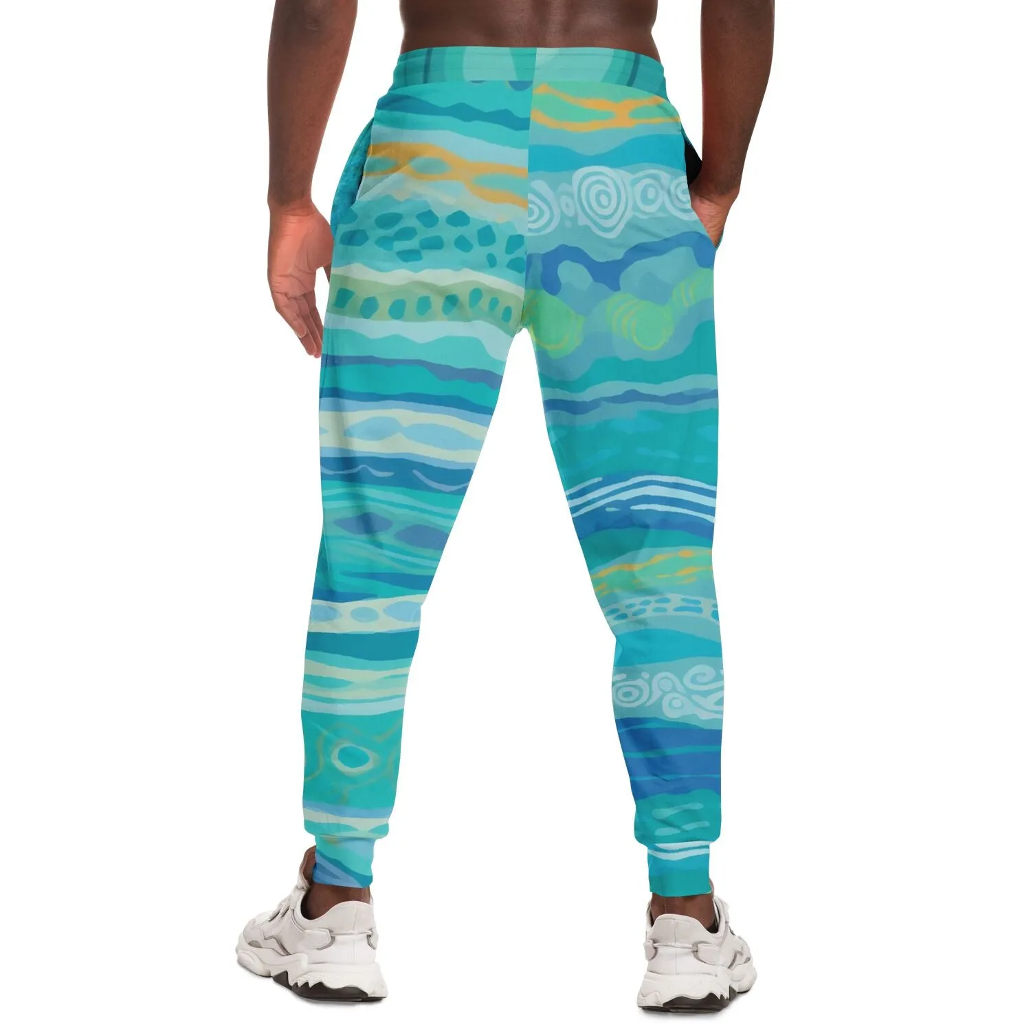 Bahamian Blue Waves Eco-Poly Unisex Joggers