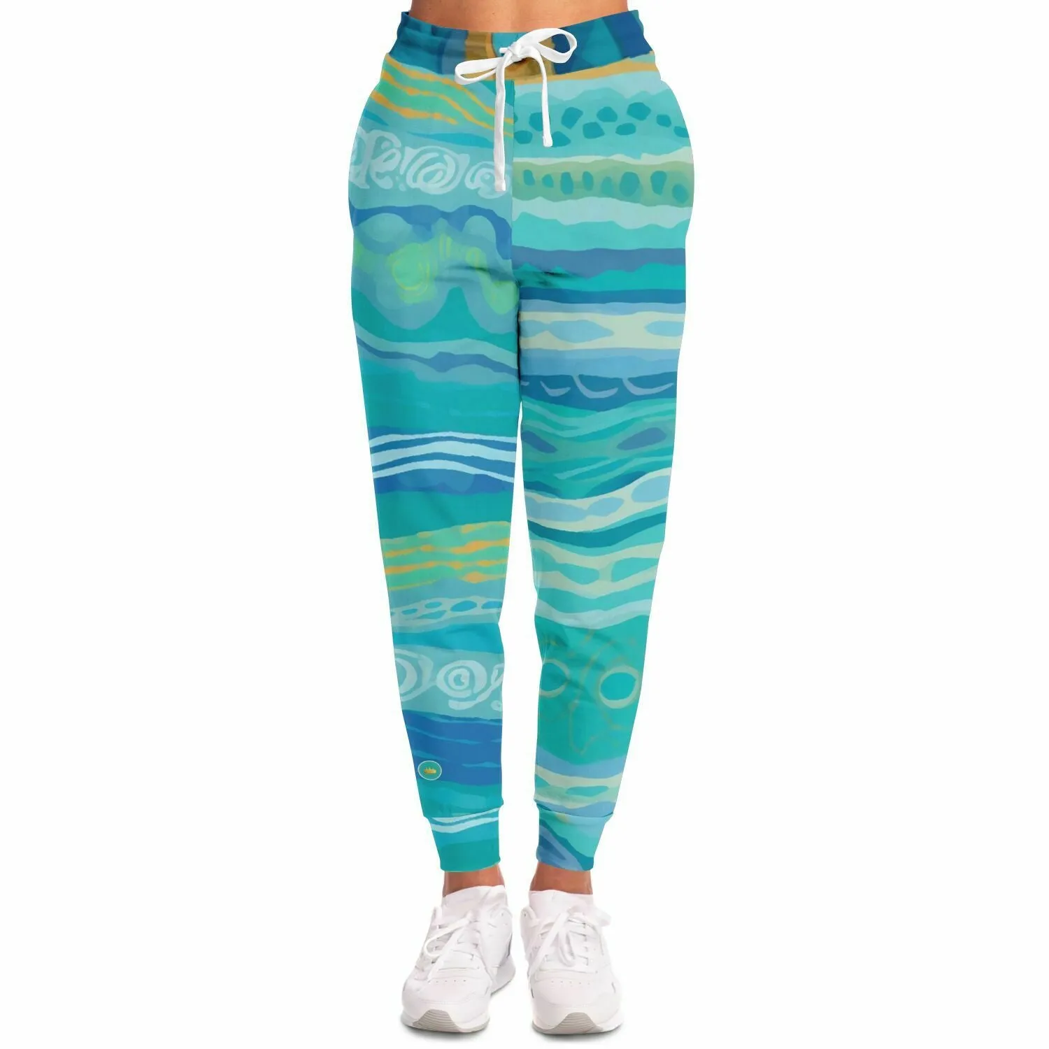 Bahamian Blue Waves Eco-Poly Unisex Joggers