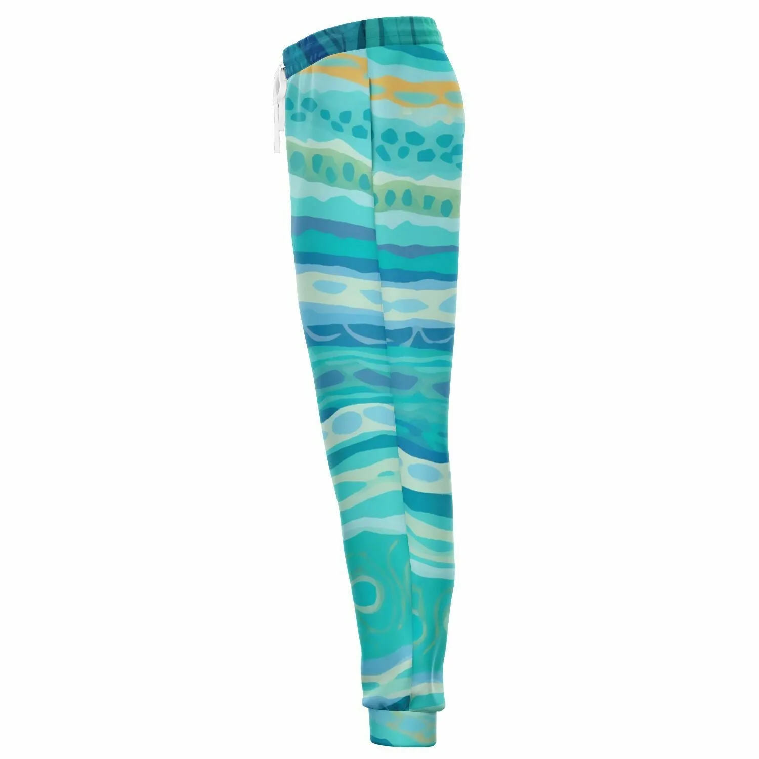 Bahamian Blue Waves Eco-Poly Unisex Joggers