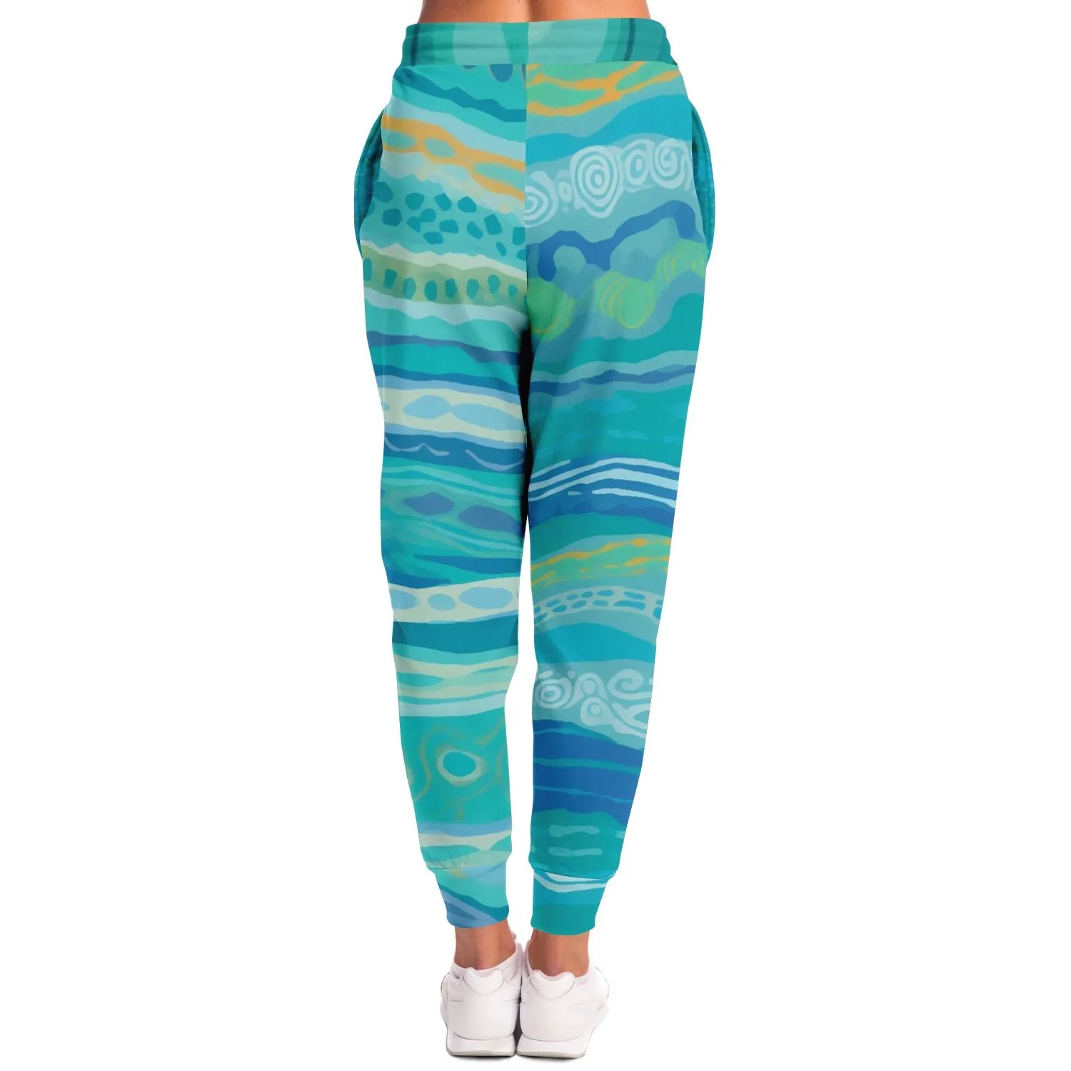 Bahamian Blue Waves Eco-Poly Unisex Joggers