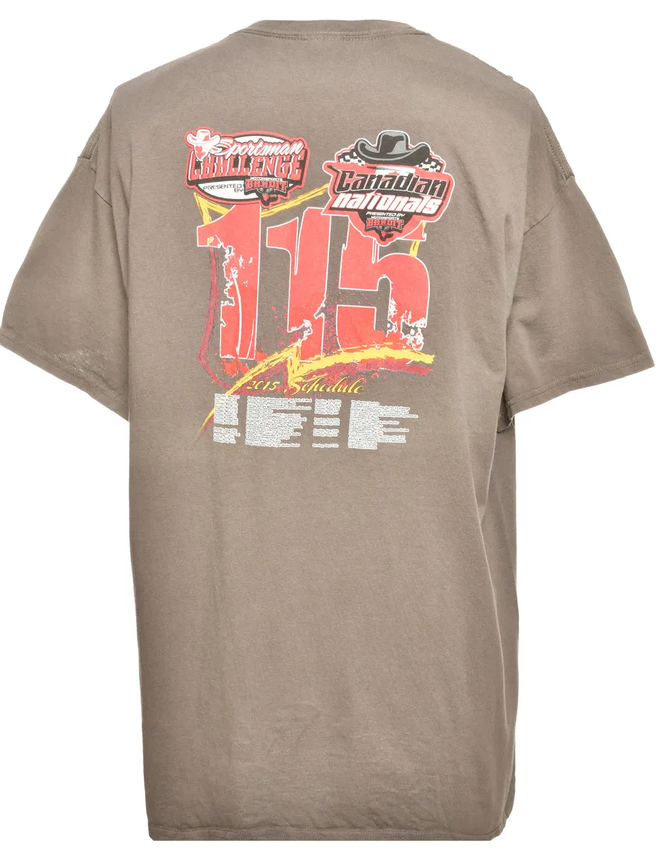 Bandit Racing Grey Gildan Printed T-shirt - XL