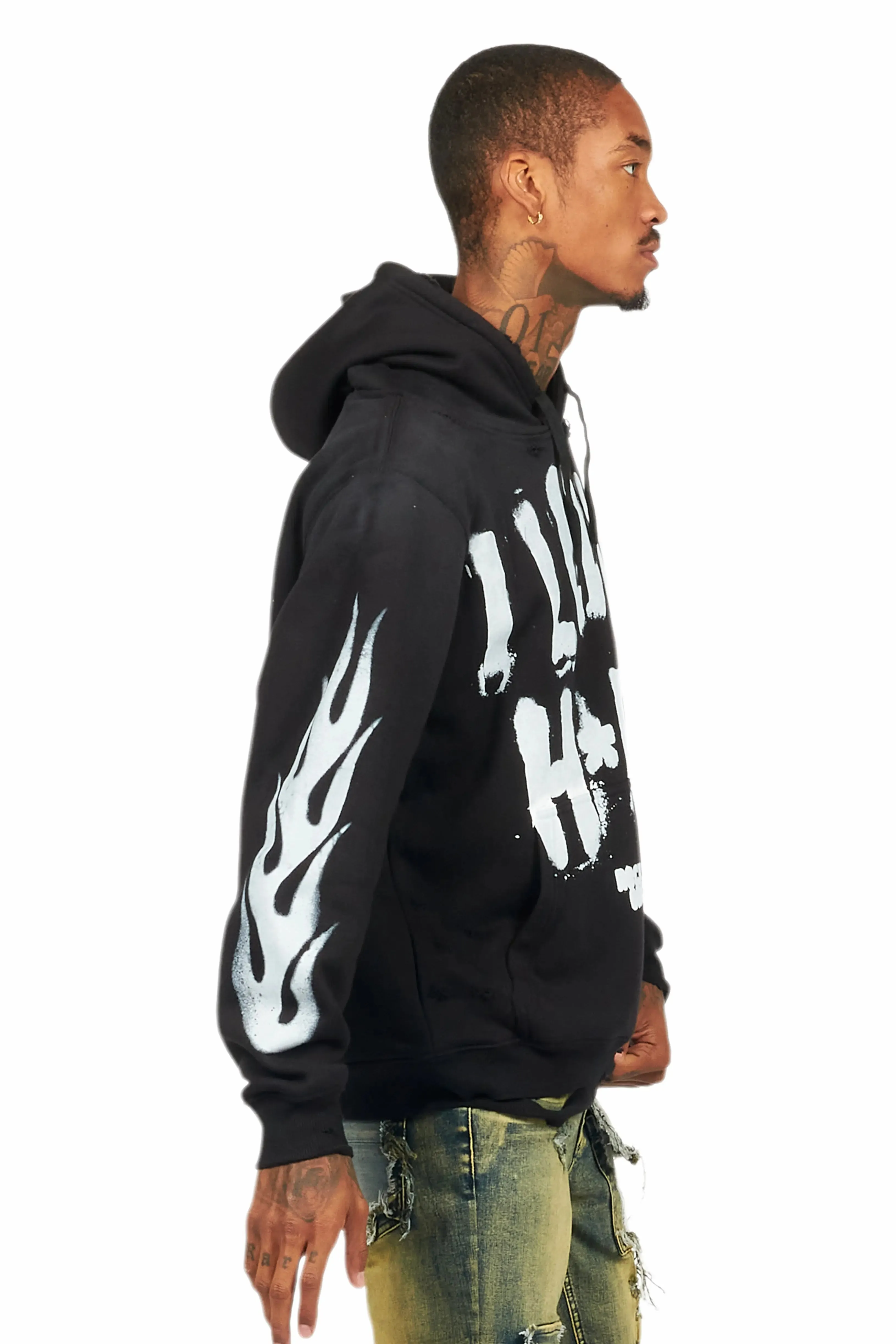 Banyan Black Graphic Hoodie