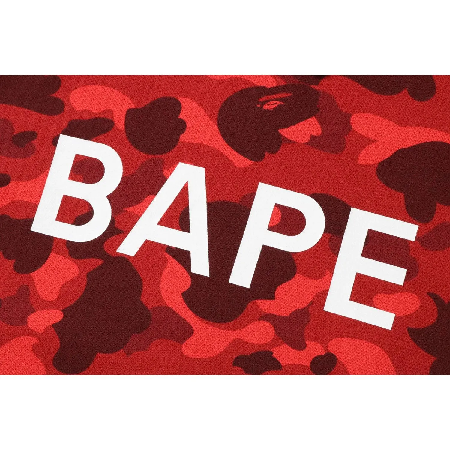 BAPE “Color Camo” Pullover Hoodie Red