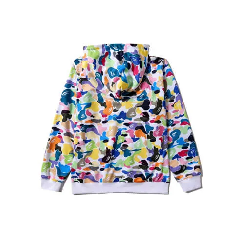 BAPE “Multi-Color Camo College” Pullover White