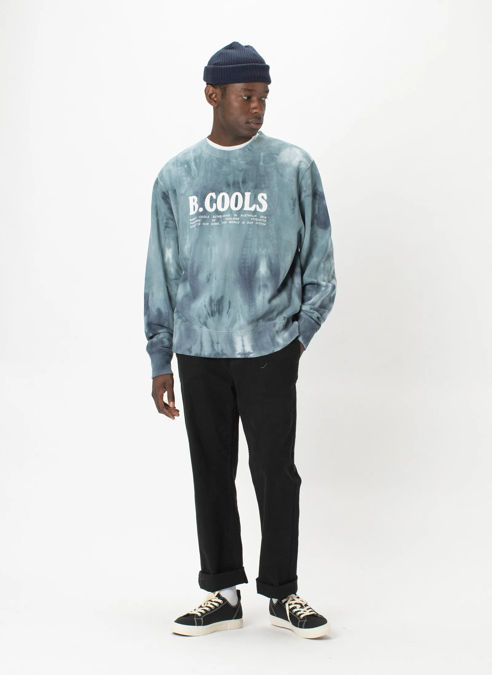 B.Bold Crew Sweatshirt Marine Tie Dye