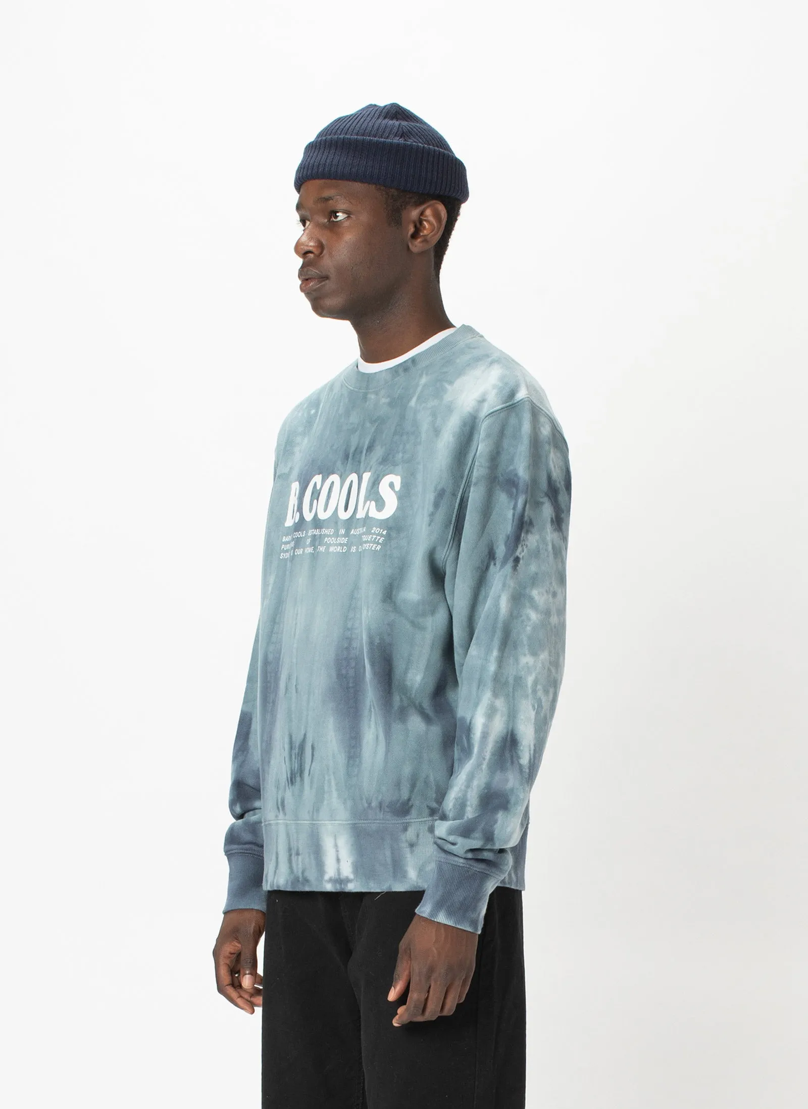 B.Bold Crew Sweatshirt Marine Tie Dye