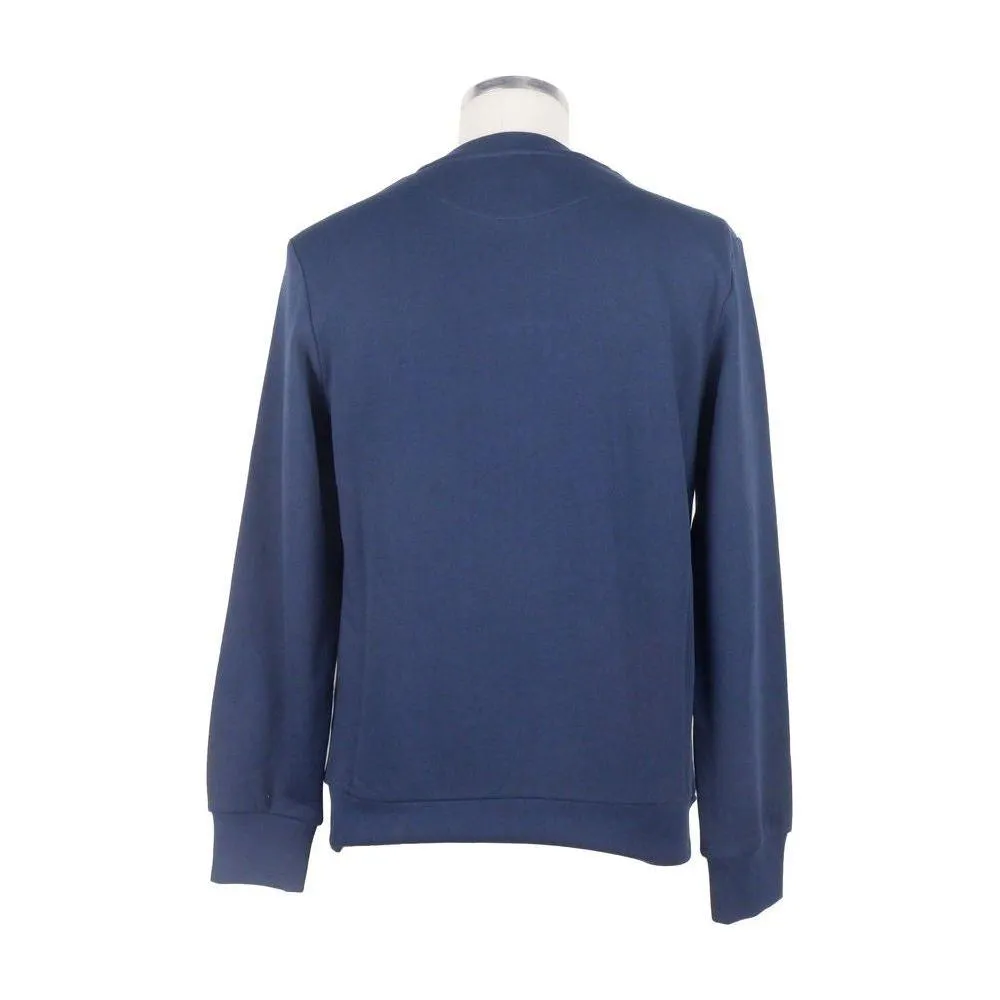 Bikkembergs Blue Cotton Men Sweater