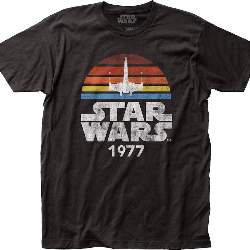 Black 1977 X-Wing Star Wars T-Shirt