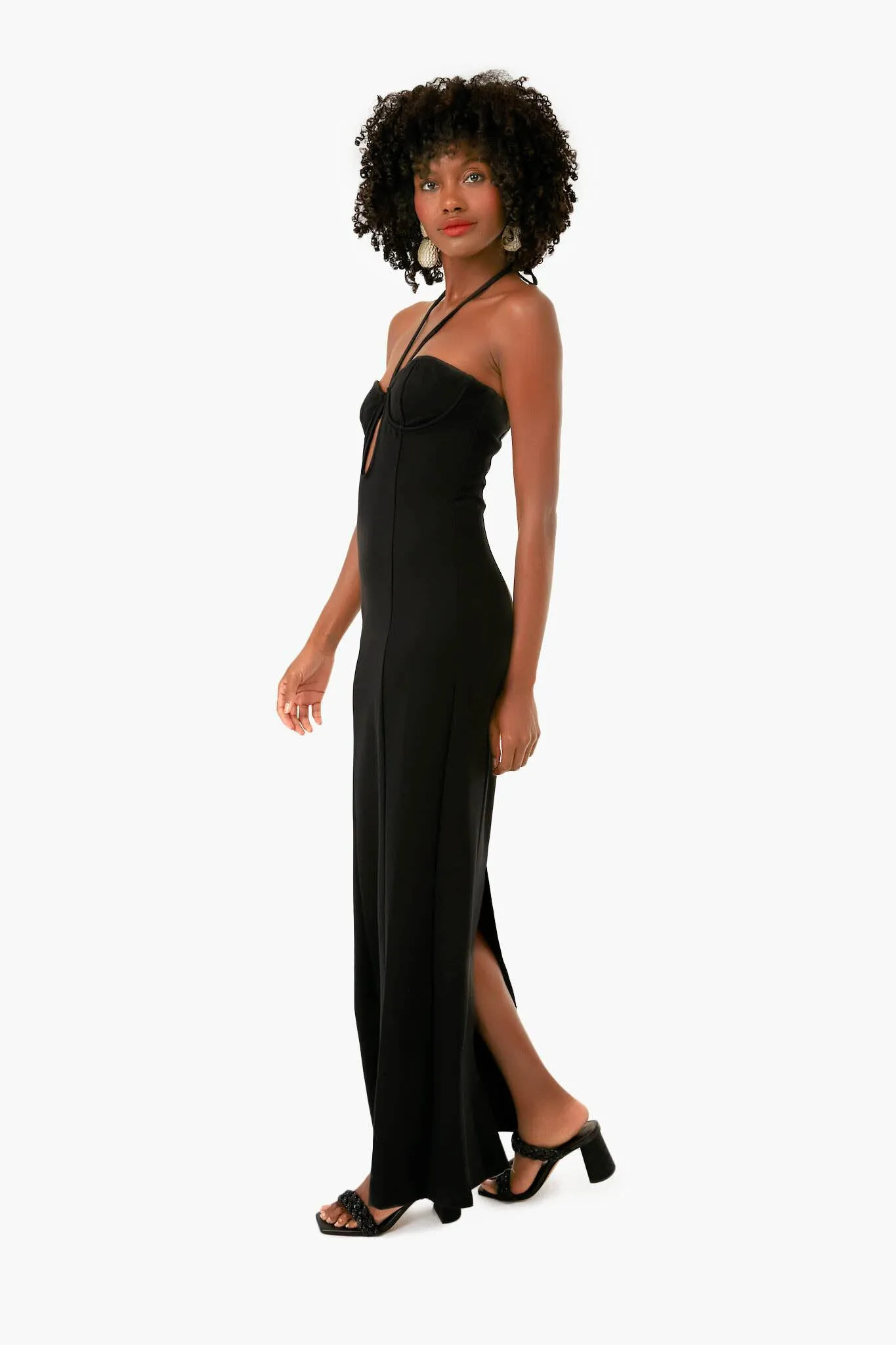 Black Bardot Maxi Dress