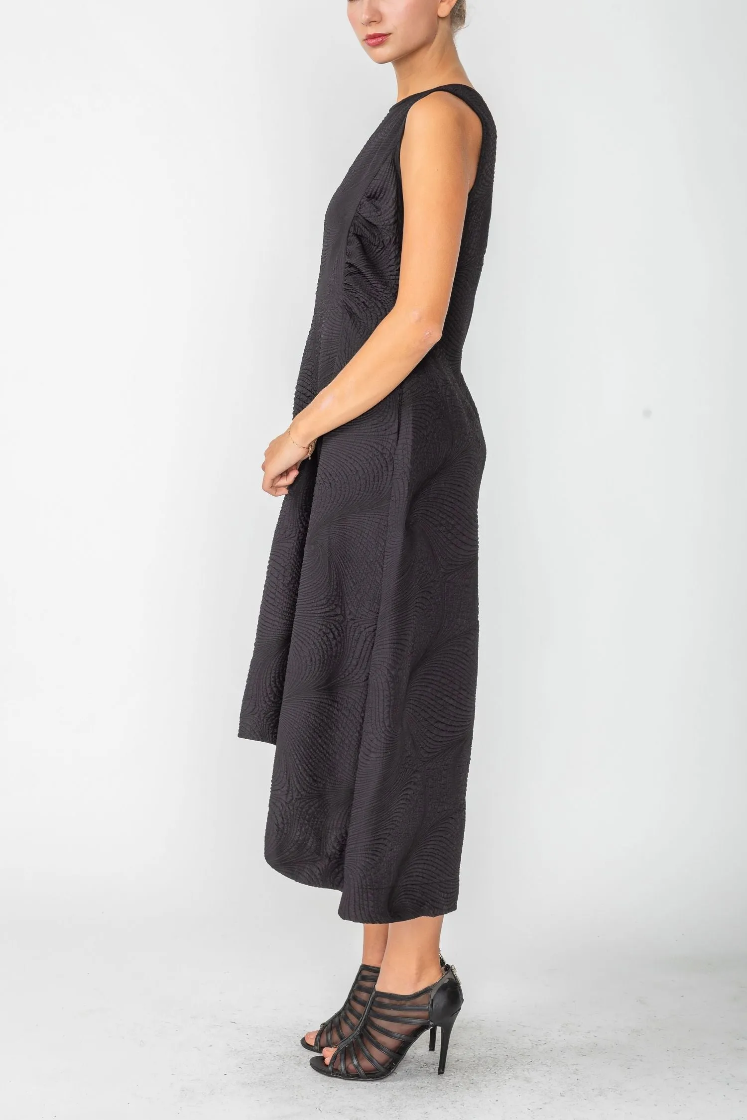 Black Fit Flare Tank Dress