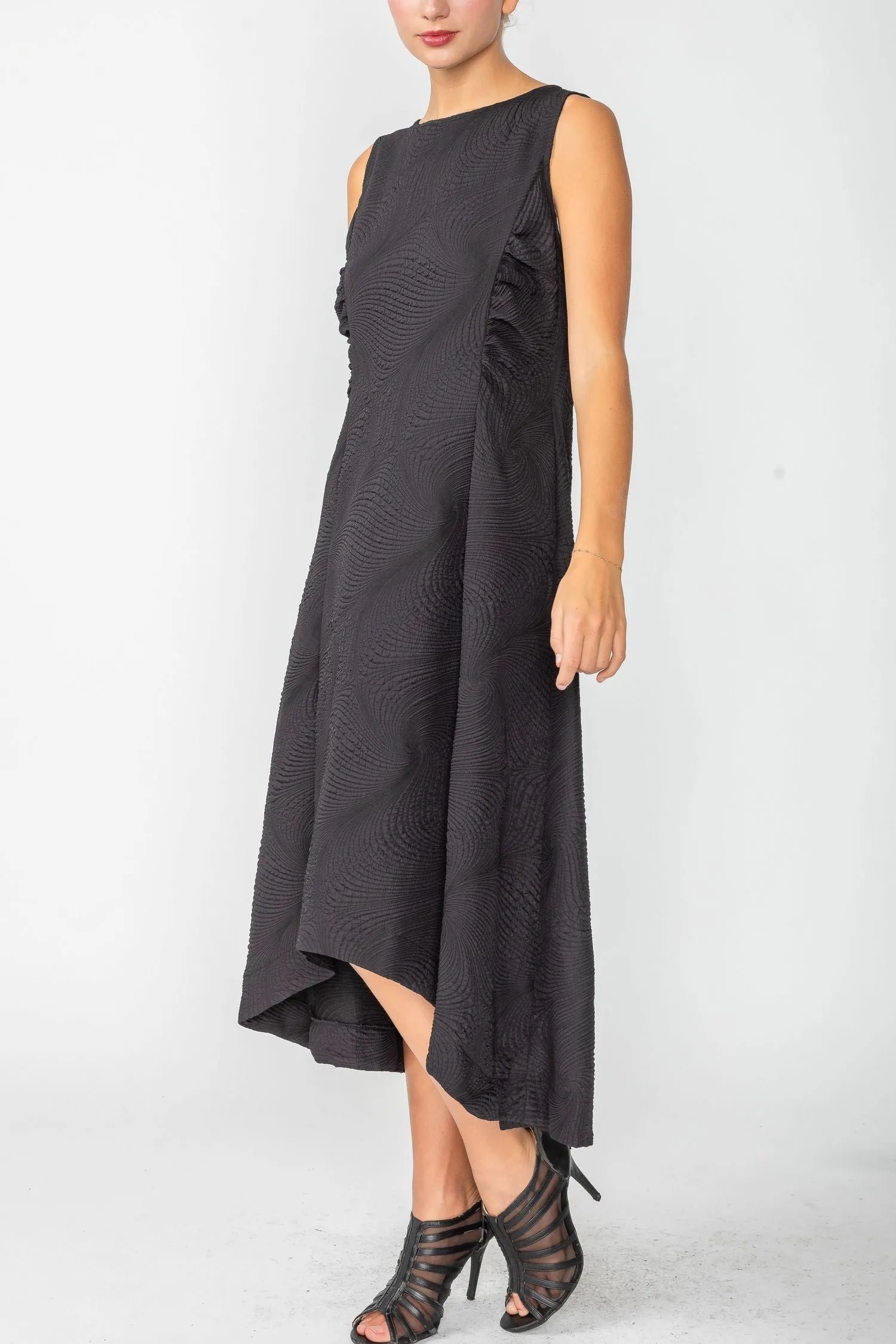 Black Fit Flare Tank Dress