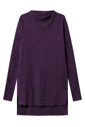 Blusbar High Neck Tunic Aubergine