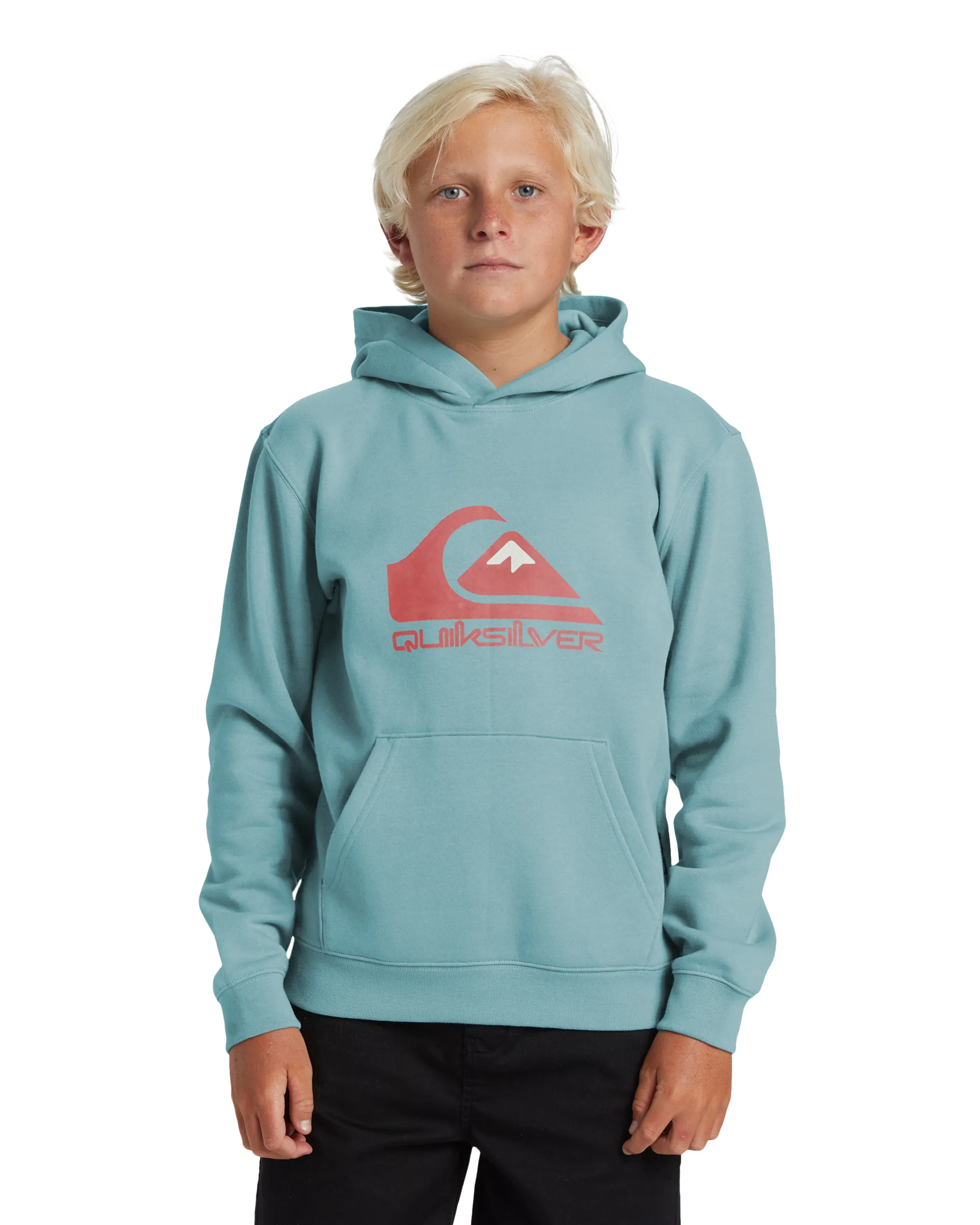 Boys Big Logo Hoodie in Marine Blue