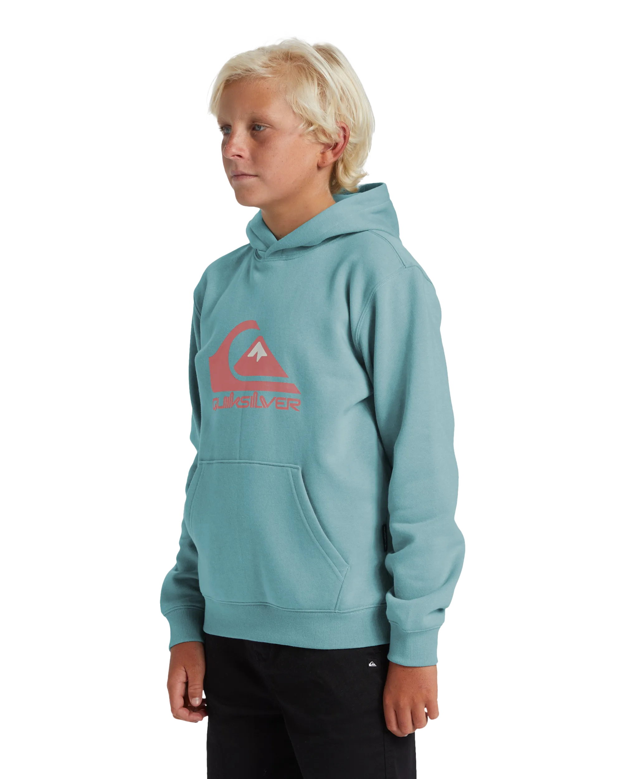 Boys Big Logo Hoodie in Marine Blue