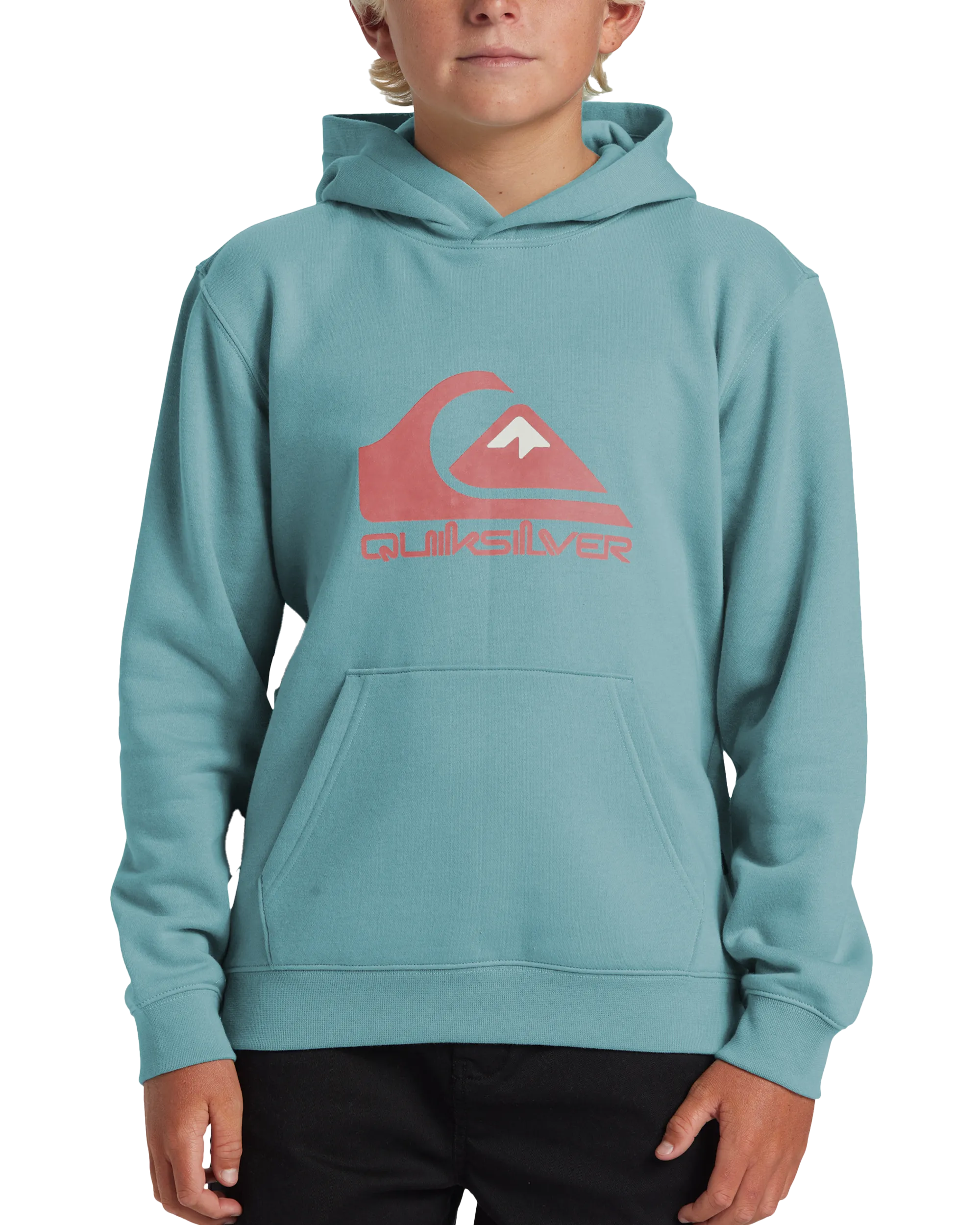 Boys Big Logo Hoodie in Marine Blue