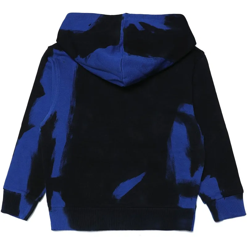 Boys Black Cotton Surf Hoodie