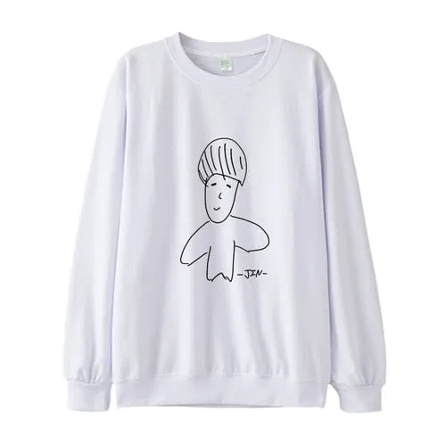 BTS Cartoon Drawing Sweatshirt