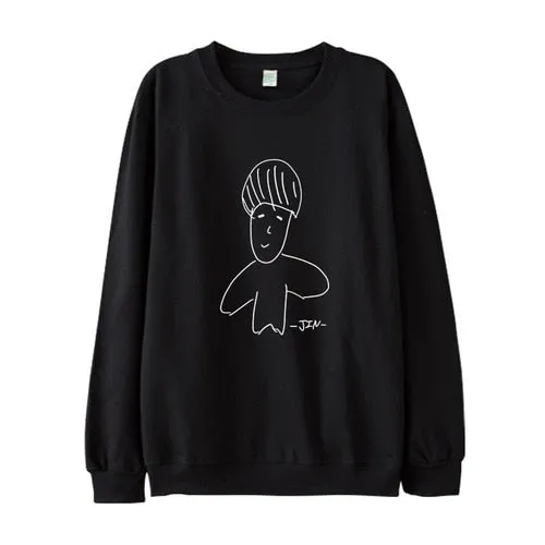 BTS Cartoon Drawing Sweatshirt