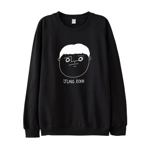 BTS Cartoon Drawing Sweatshirt