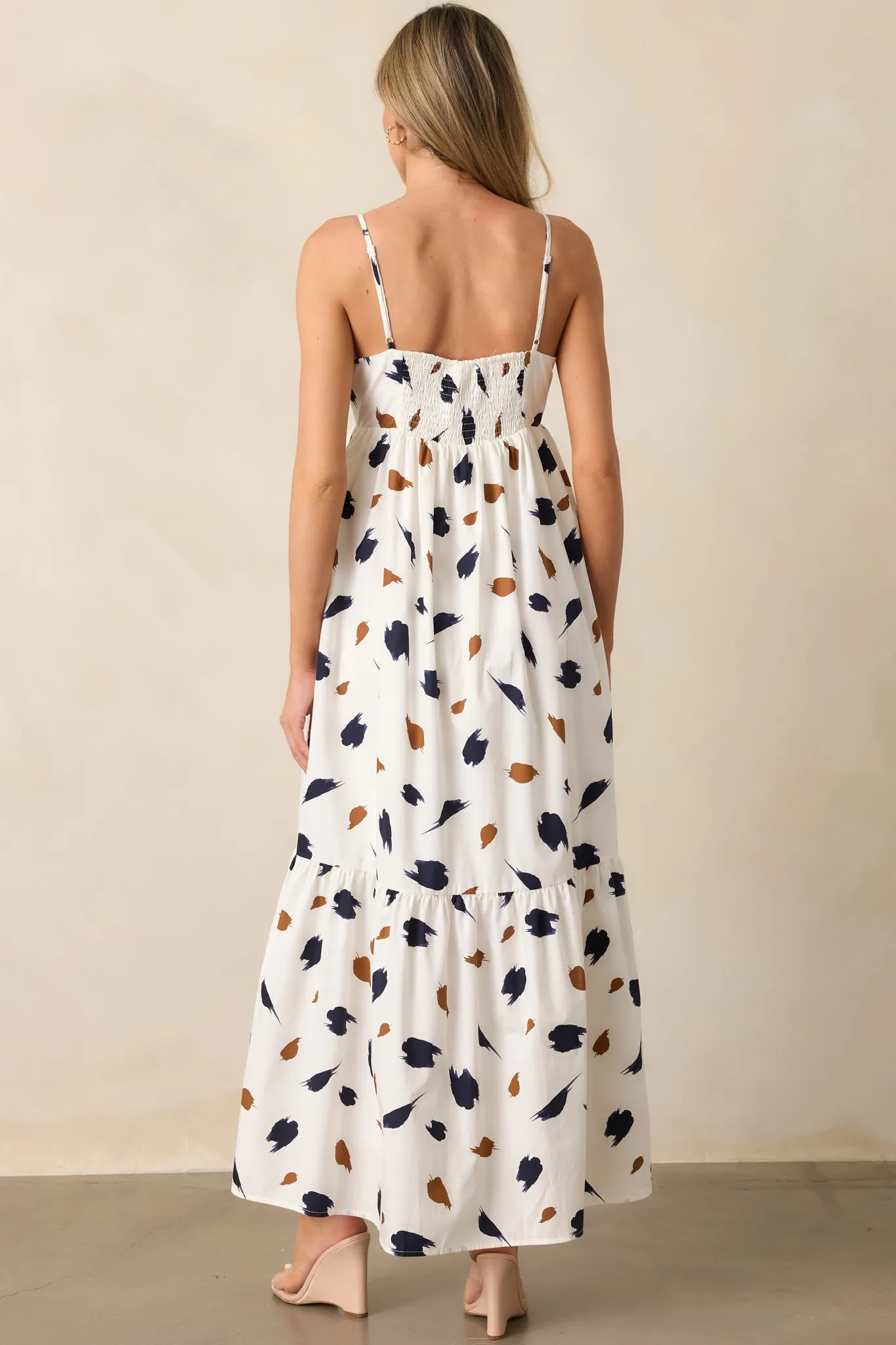 Call The Shots 100% Cotton Ivory Maxi Dress