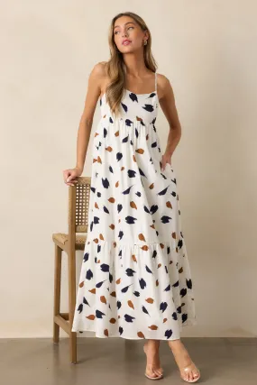 Call The Shots 100% Cotton Ivory Maxi Dress