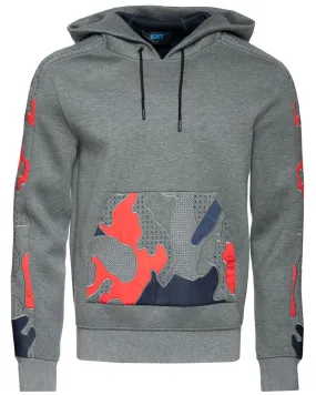 Camo Front Pocket Hoodie in Grey