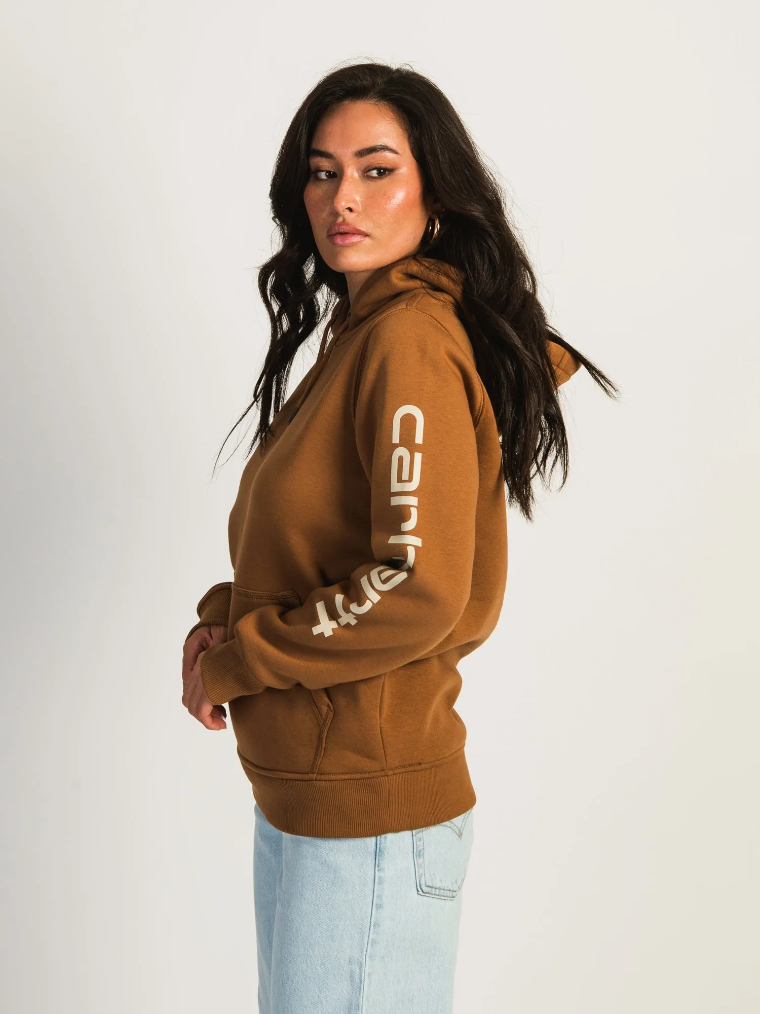 CARHARTT LOGO SLV PULLOVER HOODIE