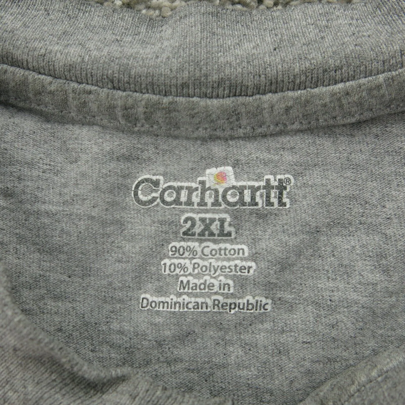 Carhartt Shirts Mens 2XL Gray Henley Tee Short Sleeve Cotton Blend Chest Pocket